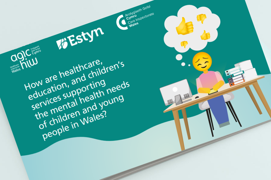 How are healthcare, education, and children’s services supporting the mental health needs of children and young people in Wales?